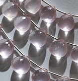 Rose Quartz Gemstone Heart Briolette