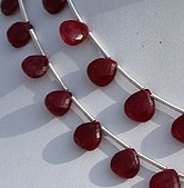 Ruby Gemstone Heart Briolette