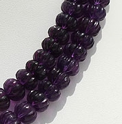 Amethyst Gemstone Carved Pumpkin