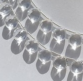 8 inch strand Crystal Gemstone Concave Cut Heart