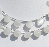Grey Moonstone Onion Shape Beads