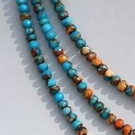 Turquoise Gemstone Faceted Rondelle