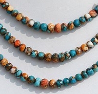Turquoise Gemstone Faceted Rondelle
