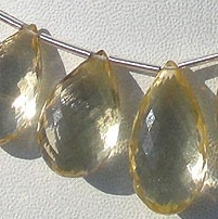 Scapolite Gemstone Flat Pear Briolette