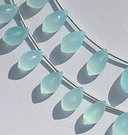 Sea Blue Chalcedony Chandelier Briolette