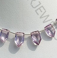 Pink Amethyst pentagon beads