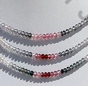 Multi Spinel  Faceted Rondelles