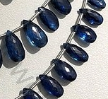 Kyanite Gemstone Flat Pear Briolette