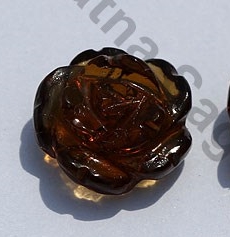 Cognac Quartz Half Drilled Gemstones