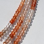 Sunstone Gemstone  Faceted Rondelles