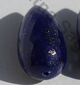 Lapis Half Drilled Gemstone