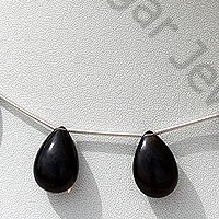 Smoky Quartz Gemstone  Flat Pear Plain