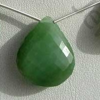 Nephrite Cats Eye Heart Briolette