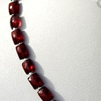 Garnet Gemstone  Faceted Rectangles