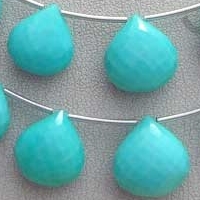 Sleeping Beauty Turquoise Heart Briolette