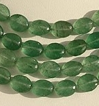 Green Strawberry Quartz Oval Faceted