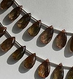 Andalusite Gemstone  Flat Pear Briolette