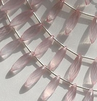 Rose Quartz Gemstone  Dew Drops