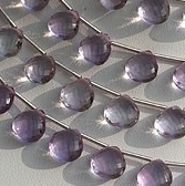 Pink Amethyst  Heart Briolette
