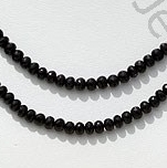Black Spinel  Faceted Rondelles