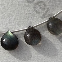 Labradorite Gemstone  Heart Briolette
