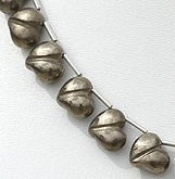 Pyrite Chubby Heart Plain Beads