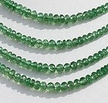 Tsavorite Gemstone Faceted Rondelle