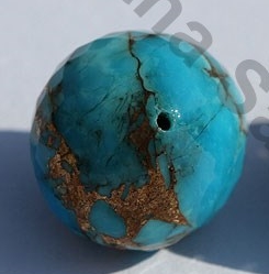 Turquoise Half Drilled Gemstone