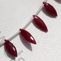 Ruby Gemstone Marquise Beads
