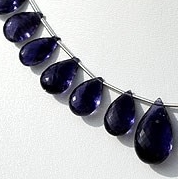 Iolite Flat Pear Briolette