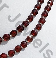 Rhodolite Garnet Faceted Coin