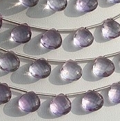 Pink Amethyst  Heart Briolette
