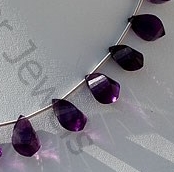 Amethyst Gemstone Twisted Tear Drops