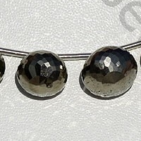 Pyrite Beads Onion Shape