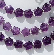 Amethyst Gemstone Flower Beads