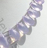 Lavender Quartz Gemstone Flat Pear Briolette