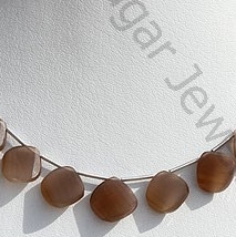 Coffee Moonstone Twisted Heart Briolette