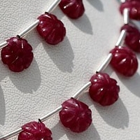 Ruby Gemstone Gemstone Flower Beads