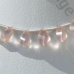 Rose Quartz Twisted Tear drops