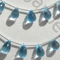 Blue Topaz Gemstone Tear Drops Briolette