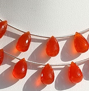 Carnelian Gemstone Tear Drops Briolette