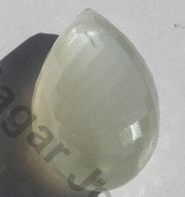 Grey Moonstone Half Drilled Gemstones