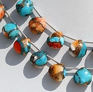Turquoise Gemstone Heart Briolette