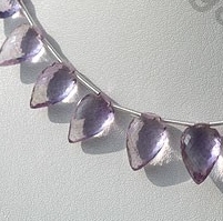 Pink Amethyst  Conch Briolette