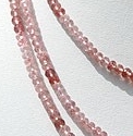 Strawberry Quartz Faceted Rondelle