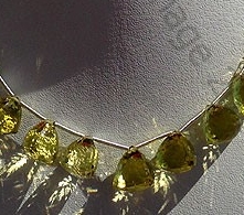 Lemon Quartz Faceted Chestnut beads