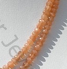 Orange Moonstone Faceted Rondelle 