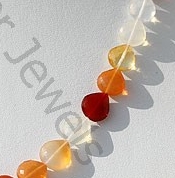 Fire Opal Heart Briolette
