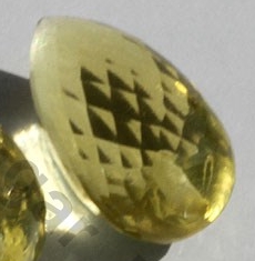Lemon Quartz Half Drilled Gemstone
