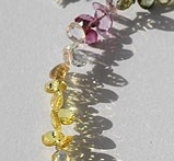Multi Sapphire Gemstone  Flat Pear Briolette